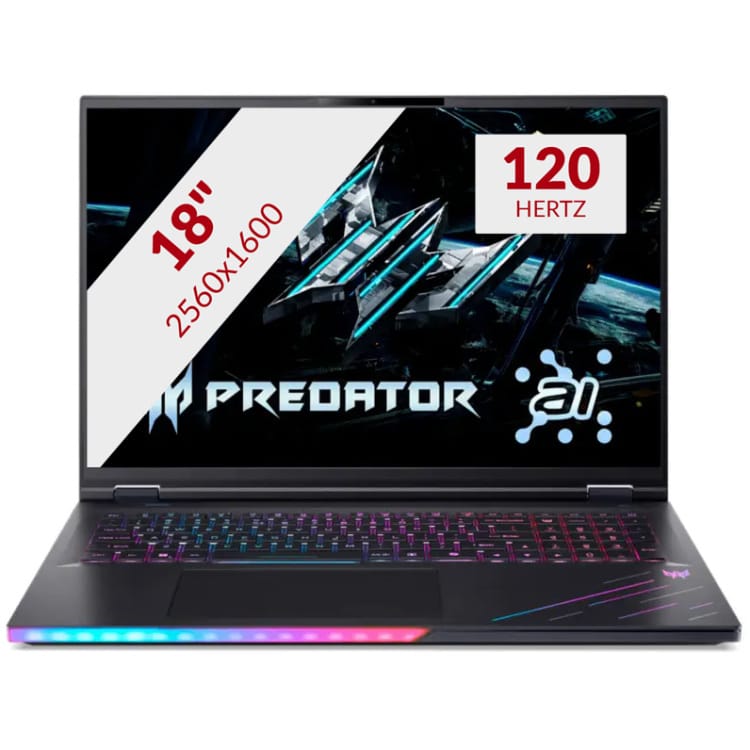 Acer Predator Helios 18 AI PH18-73-98BP 18'' Copilotplus gaming laptop